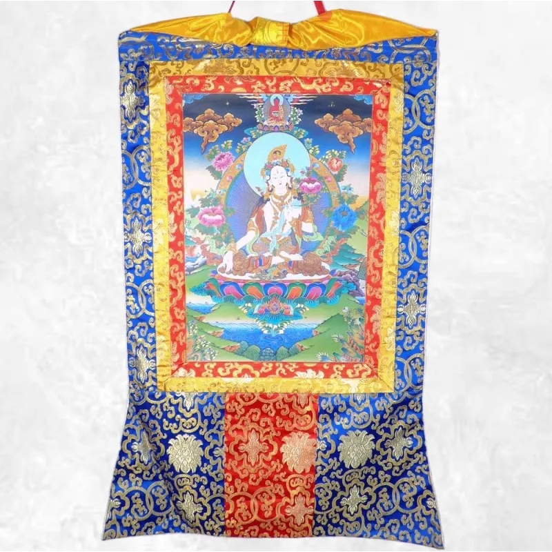 Thangka bouddhiste Tara Blanche 105 cm - Népal - Thangkas tibétains