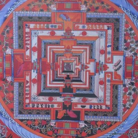 Thangka Mandala de Kalachakra 3 Bouddhas 105 cm – Népal