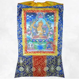Grand Thangka Manjushri 105 cm - Reproduction Népal - Thangkas tibétains