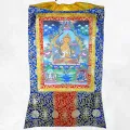 Grand Thangka Manjushri 105 cm - Reproduction Népal - Thangkas tibétains