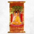 Tenture tangka tibétain véritable Bouddha arbre de Bodhi velours décoratif