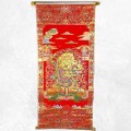 Tenture tangka tibétaine Mahakala en velours – Art spirituel protecteur
