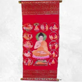 Tenture bouddhiste sur Velours La Vie de Bouddha - Tentures bouddhistes