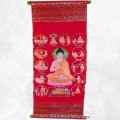 Tenture tangka tibétain véritable La Vie de Bouddha velours décoratif