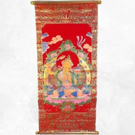 Tenture bouddhiste tibétaine Manjushri 79 x 34 cm - Tentures bouddhistes