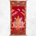 Tenture tibétaine Maitreya colorée et épaisse, 79x34 cm.