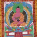 Tangka Bouddha Amitabha peint à la main – Art tibétain Népal