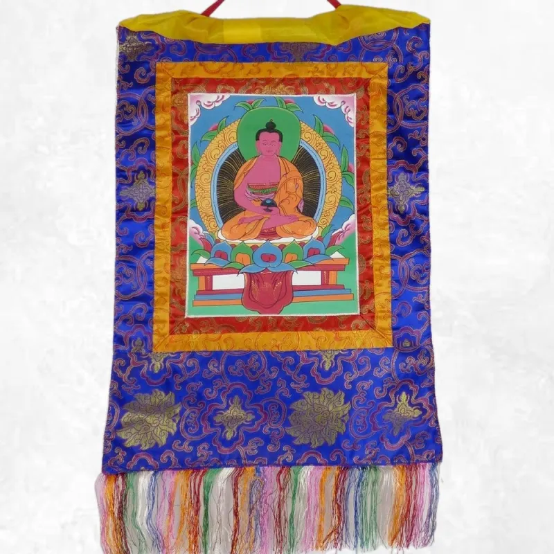 Thangka tibétain Amitabha – Bouddha de la lumière infinie - Thangkas tibétains