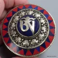 Boîte à bijoux bouddhiste symbole Om couleur lapis - Boîte à Bijoux tibétaine