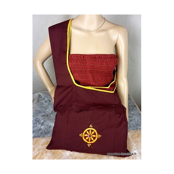 Sac moine tibétain Roue du Dharma Sacs tibétains et indiens sacRD1
