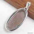 Pendentif Kunzite authentique ovale - argent 925 - Bijoux en Kunzite