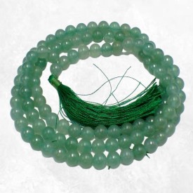 Mala tibétain en Aventurine verte naturelle – 108 perles authentiques