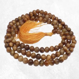 Mala tibétain Œil de Chat naturel – bijou rituel et méditation