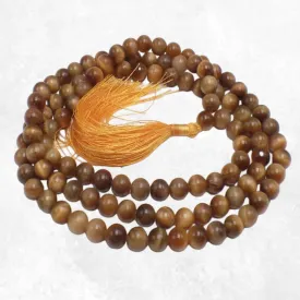 Mala tibétain de méditation en Oeil de Chat - Mala tibétain 108 perles