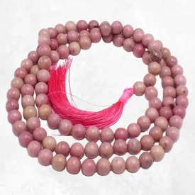 Mala tibétain en Rhodochrosiste - Mala tibétain 108 perles