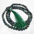 Mala tibétain en Agate Mousse - Mala tibétain 108 perles