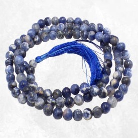 Mala tibétain en Sodalite –  collier108 perles véritables