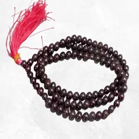 Mala tibétain 108 perles en Grenat 8 mm - Mala tibétain 108 perles