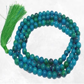 Mala bouddhiste en Chrysocolle AA – 108 perles authentiques