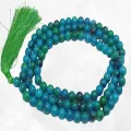 Mala de méditation 108 perles de Chrysocolle grade AA - Mala tibétain 108 perles