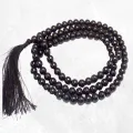 Mala tibétain108 perles Tourmaline noire - Mala tibétain 108 perles