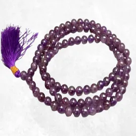Mala tibétain 108 perles Améthyste grade B - Mala tibétain 108 perles