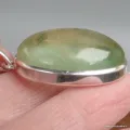 Grand Pendentif oval en Préhnite Cabochon - Pendentifs pierres naturelles