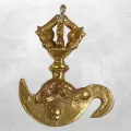 Dorje tibétain kartika en laiton massif - Dordjé, double dorjé (sans cloche)