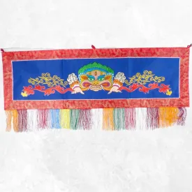 Tenture bouddhiste Mahakala Bleue 98 x 42 cm - Tentures bouddhistes