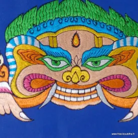Tenture bouddhiste Mahakala Bleue 98 x 42 cm - Tentures bouddhistes