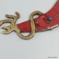 Epée de Manjushri courbe corail ou lapis lazuli - Objets rituels bouddhistes