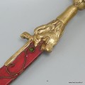 Epée de Manjushri courbe corail ou lapis lazuli - Objets rituels bouddhistes