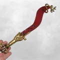 Epée de Manjushri courbe corail ou lapis lazuli - Objets rituels bouddhistes