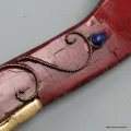 Epée de Manjushri courbe corail ou lapis lazuli - Objets rituels bouddhistes