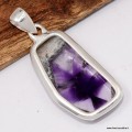 Authentique Auralite 23 Canada, pendentif pierre naturelle argent