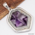 Grand pendentif Auralite 23 authentique en argent 925 – pierre rare