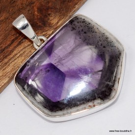 Grand pendentif Auralite 23 authentique en argent 925 – pierre rare