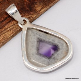 Petit pendentif Auralite 23 naturelle – argent 925 – pierre d’éveil