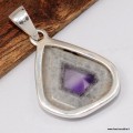 Petit pendentif Auralite 23 naturelle – argent 925 – pierre d’éveil
