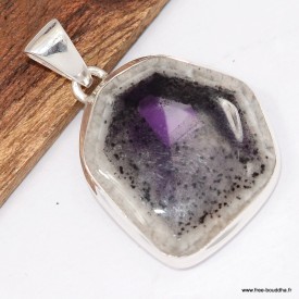 Pendentif Auralite 23 naturelle – argent 925 – cristal d’alignement