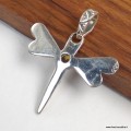 Pendentif libellule en Citrine facettée - argent 925 - Pendentifs pierres naturelles