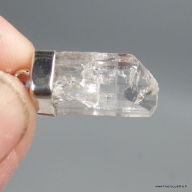 Pendentif Danburite brute argent 925 - Pendentifs pierres naturelles