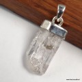Pendentif Danburite brute argent 925 - Pendentifs pierres naturelles