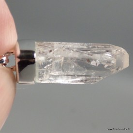 Pendentif Danburite authentique brute argent 925 - Pendentifs pierres naturelles