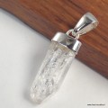 Pendentif Danburite authentique brute argent 925 - Pendentifs pierres naturelles