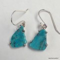 Boucles d'oreilles Turquoise Kingman brute - Boucles d'oreilles en pierres naturelles