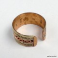 Bague tibétaine en cuivre et laiton, torsade centrale - Bagues tibétaines bouddhistes