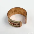 Bague tibétaine en cuivre et laiton, torsade centrale - Bagues tibétaines bouddhistes