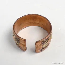 Bague tibétaine en cuivre et laiton, taille 59 à 65 - Bagues tibétaines bouddhistes