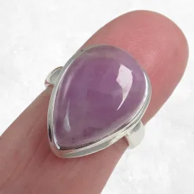 Bague en Kunzite naturelle forme goutte taille 52 - Bagues pierres naturelles
